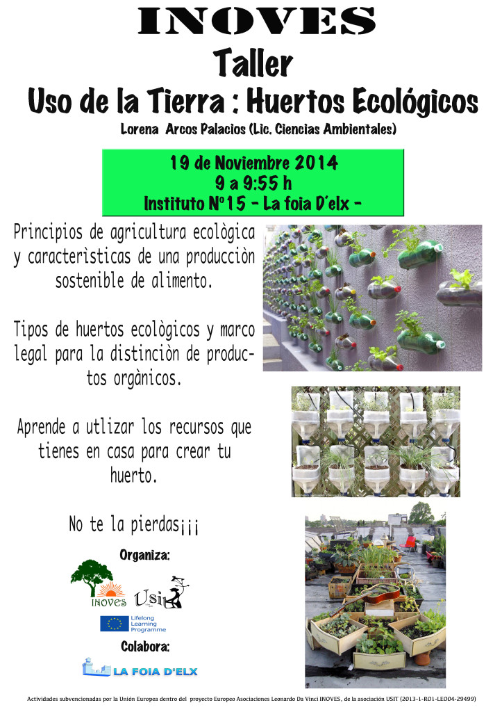 Poster taller Huertos ecologicos Instituto