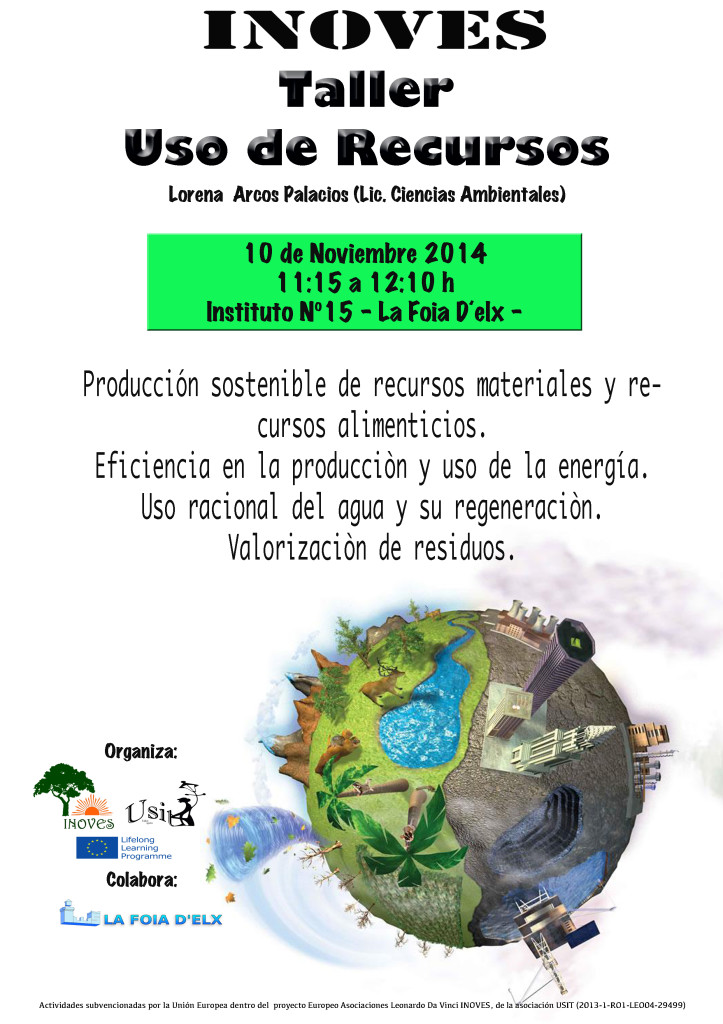 Poster taller uso recursos Instituto